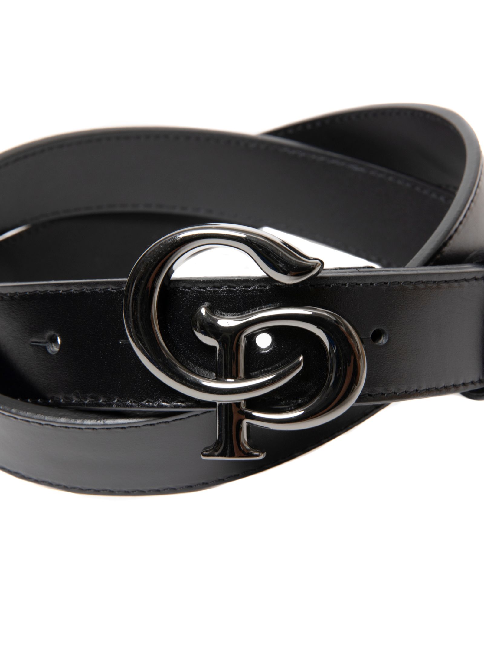Symbol Buckle Leather Belt / BLACK / ベルト