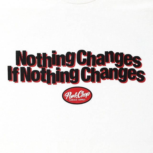 NC OVAL SCRIPT L/S TEE / WHITE / プリントロンティー