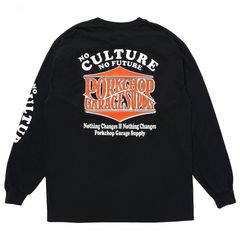 WAVE LOGO L/S TEE / BLACK / プリントロンティー