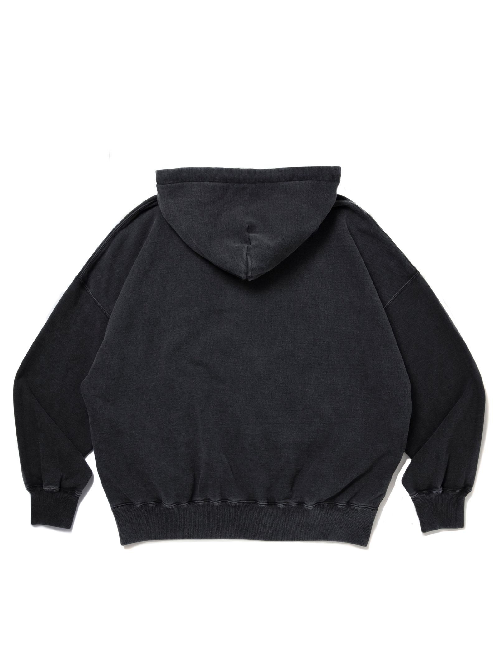 Pigment Dyed Open End Yarn Sweat Hoodie / BLACK /  ピグメントパーカー / CTE-25A312