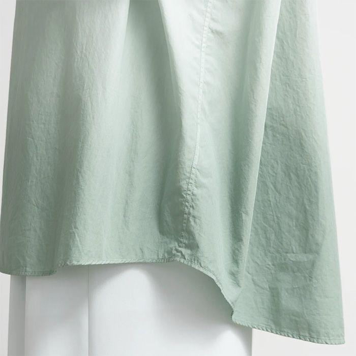 Broad L/S Oversized Regular Collar Shirt / PALE GREEN