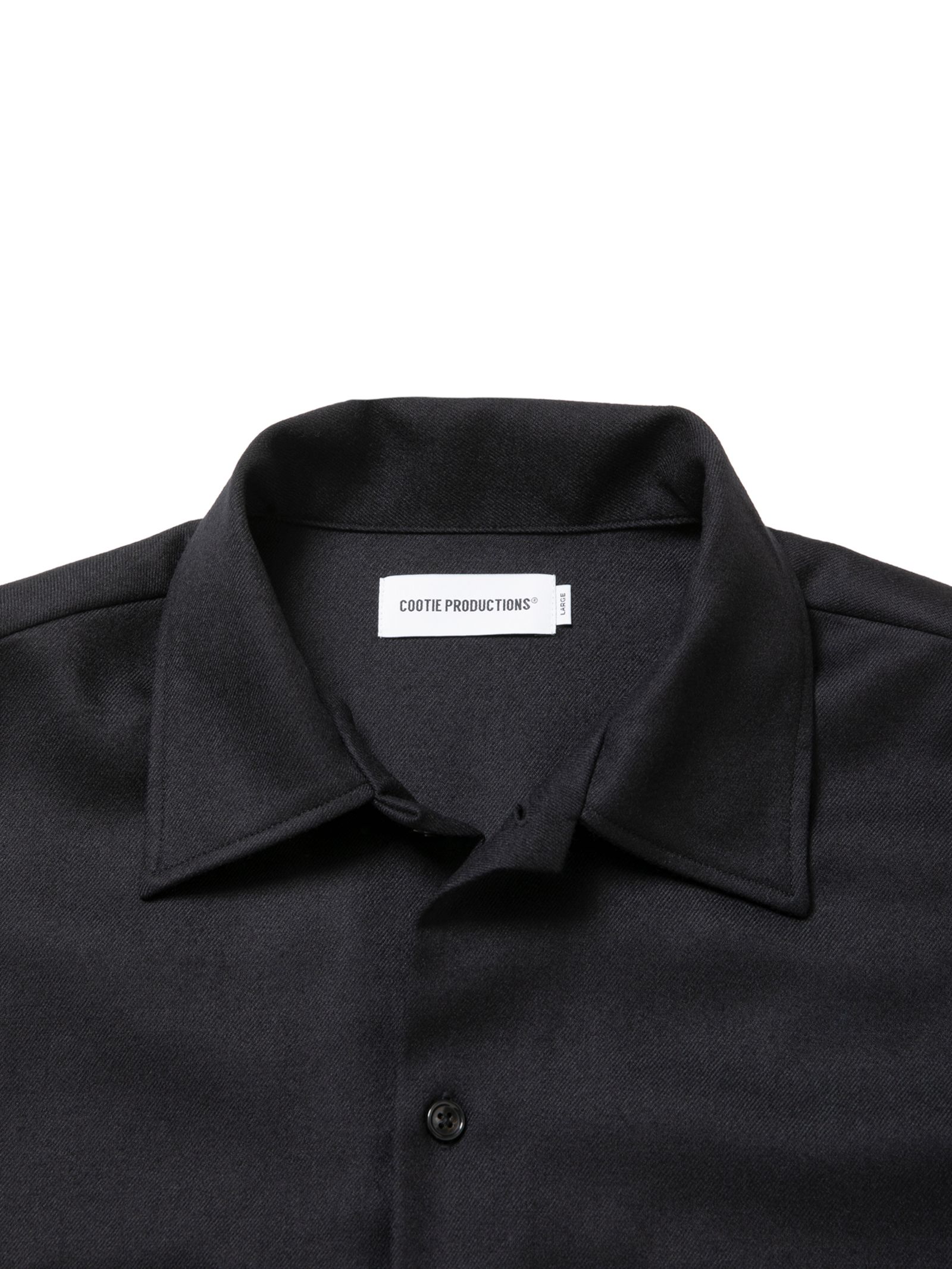 Wool Flano L/S Work Shirt / BLACK /  ワーク シャツ