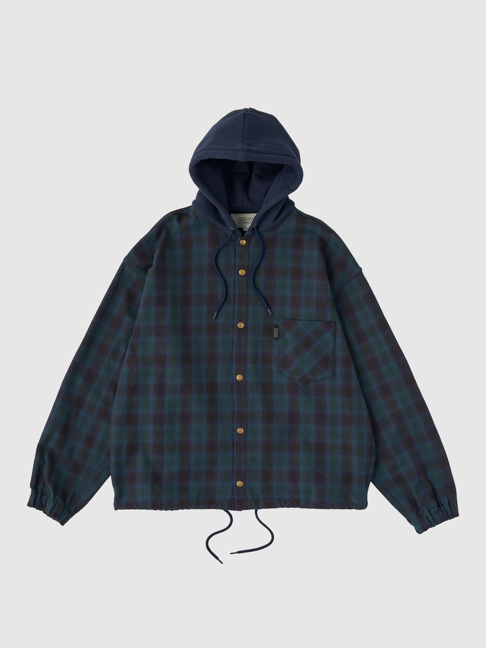 SEDAN ALL-PURPOSE - FLANNNEL HOODIE / BLACKWATCH | Stripe Online Store