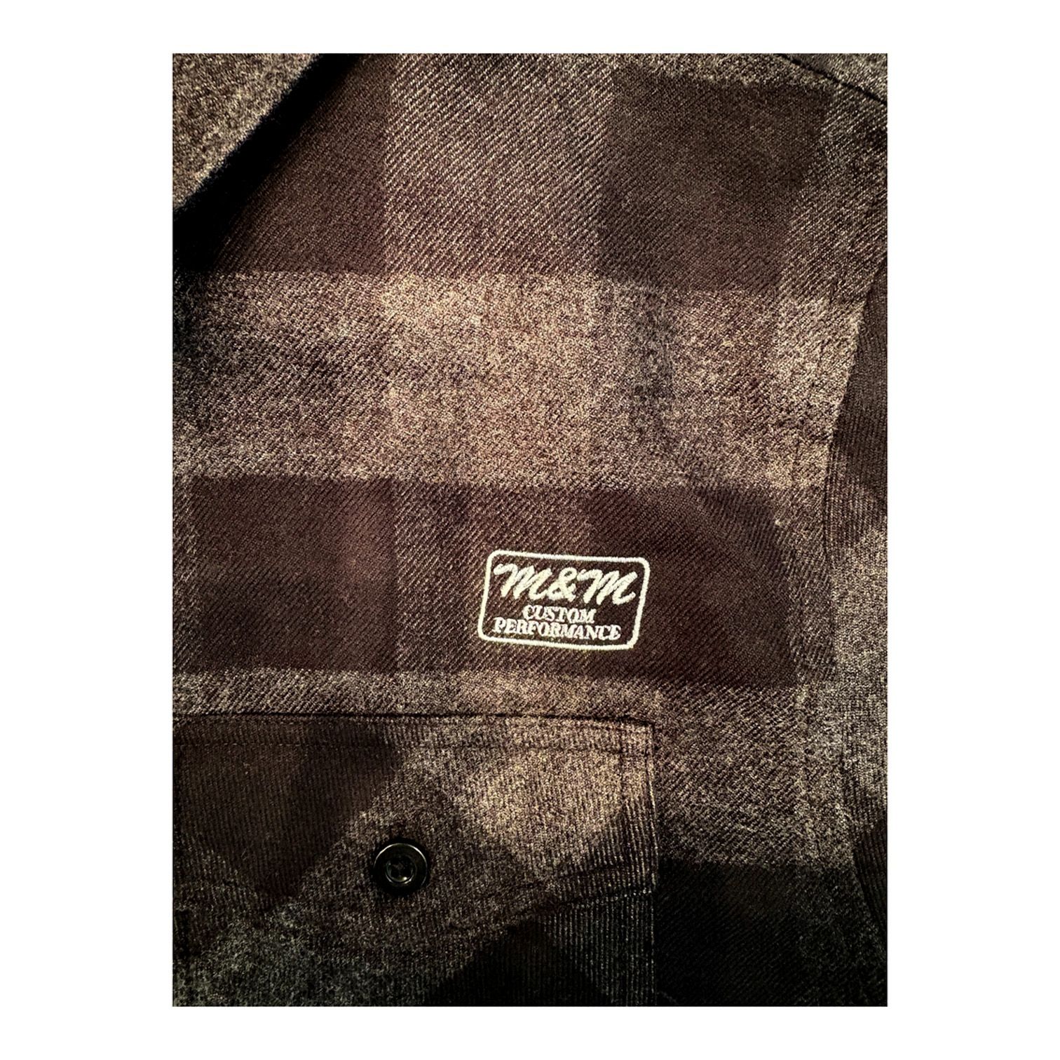 FLANNEL CHECK SHIRT / CHACOAL/BLACK / フランネルシャツ