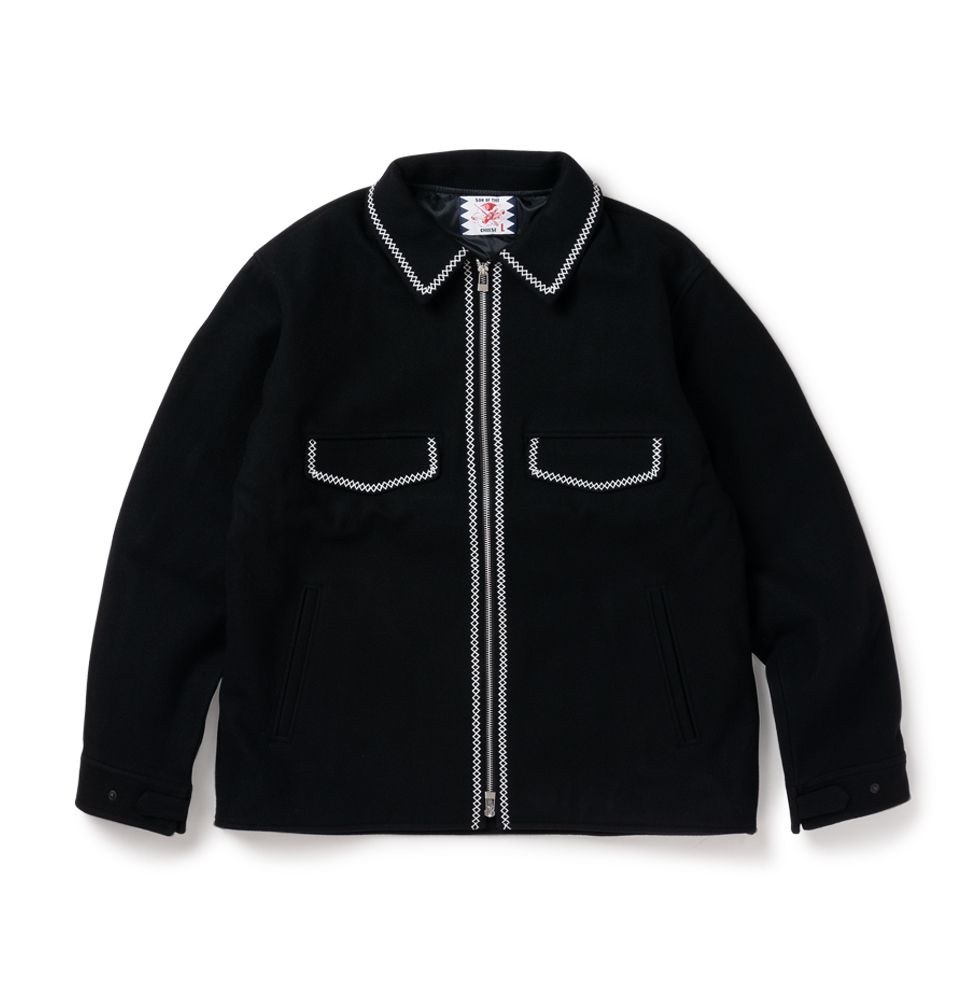 SON OF THE CHEESE - Cross Stitch Jkt / BLACK | Stripe Online Store