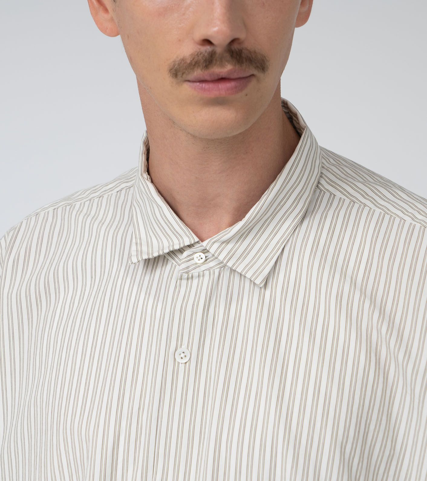 nanamica - Regular Collar Wind Shirt / N(Navy) | Stripe
