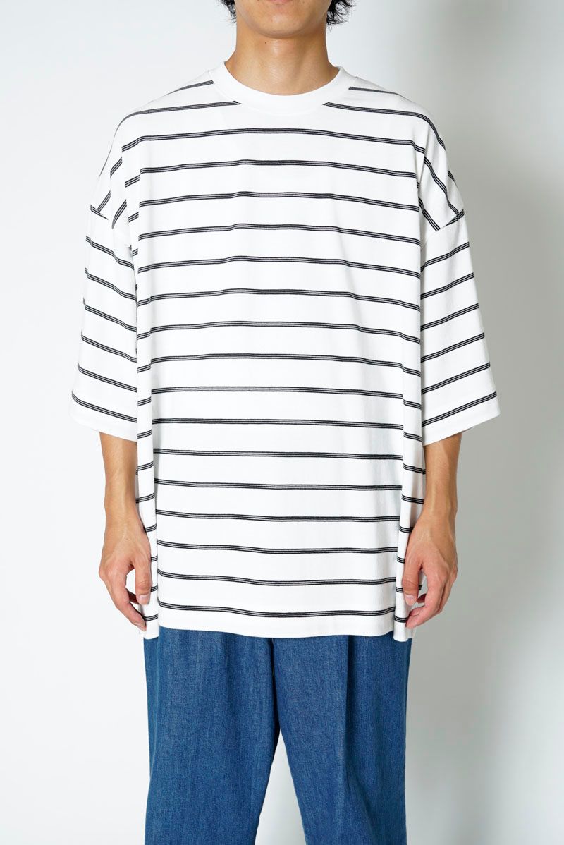 EVCON - BORDER WIDE S/S TEE / WHITE | Stripe Online Store