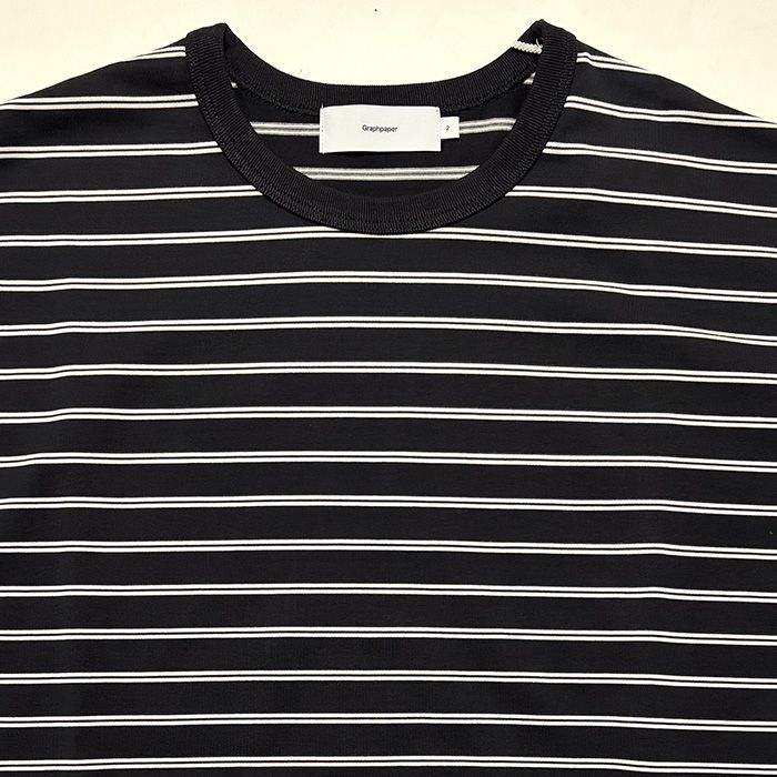 Tri Spun Border S/S Tee / Black×White