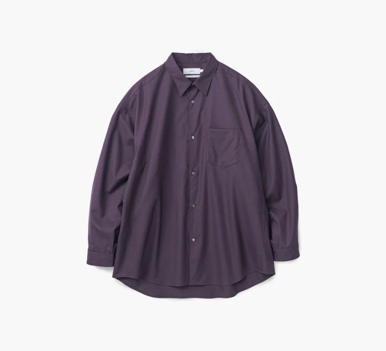 Graphpaper - Broad L/S Oversized Regular Collar Shirt / PURPLE