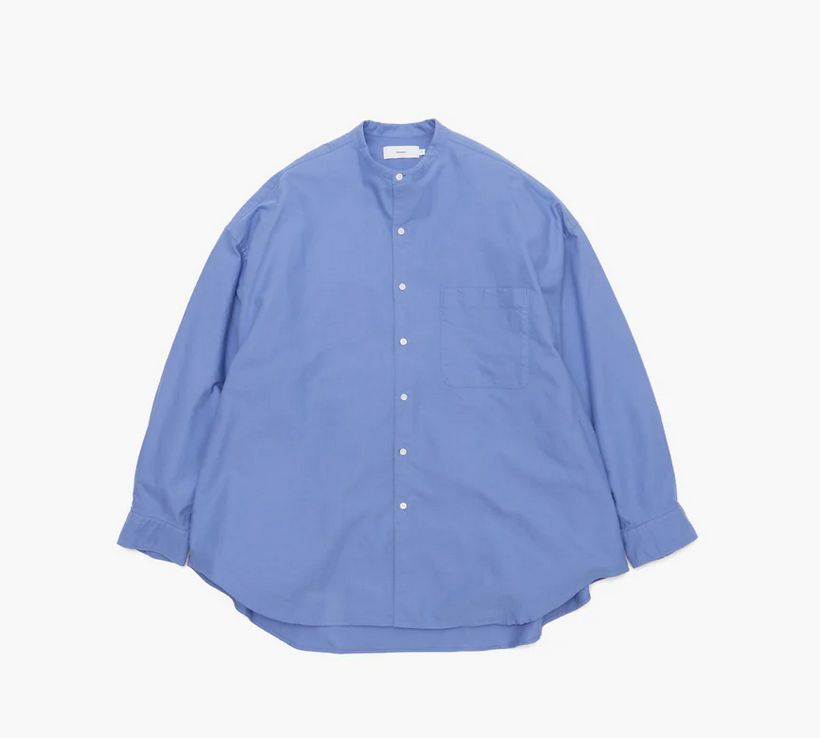 Graphpaper - Oxford Oversized Band Collar Shirt / SAX | Stripe Online Store