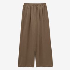 Women / Fine Wool Saxony Easy Wide Pants / Brown