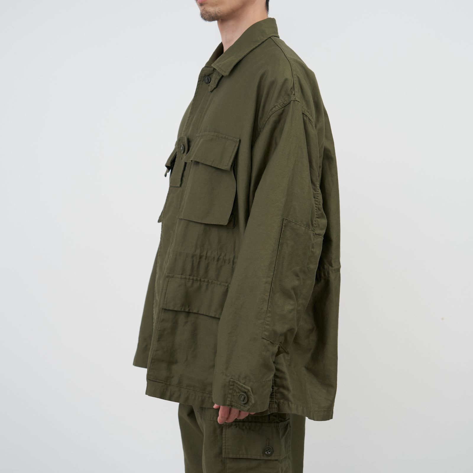 Graphpaper - Cotton Linen Moleskin Military Jacket | Stripe Online