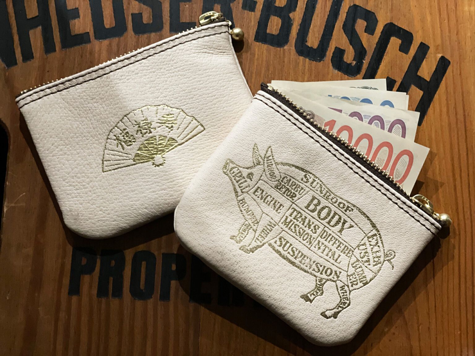 NEW BIKER WALLET / BLACK×GOLD / 福禄寿