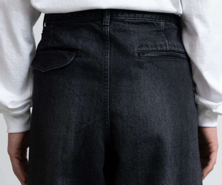 Graphpaper - Selvage Denim Two Tuck Tapered Pants -DARK FADE