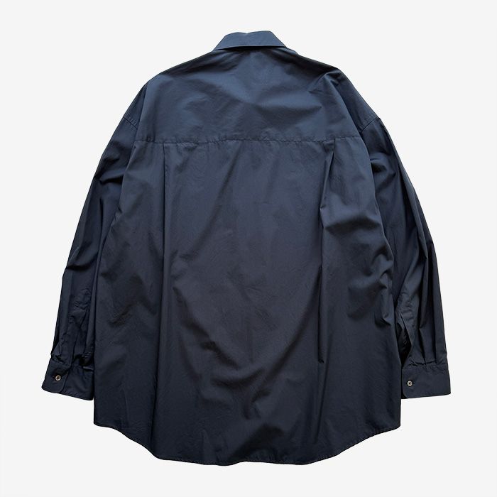Broad L/S Oversized Regular Collar Shirt / NAVY