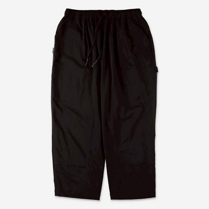 NYLON DOUBLE KNEE PANTS  | BLACK