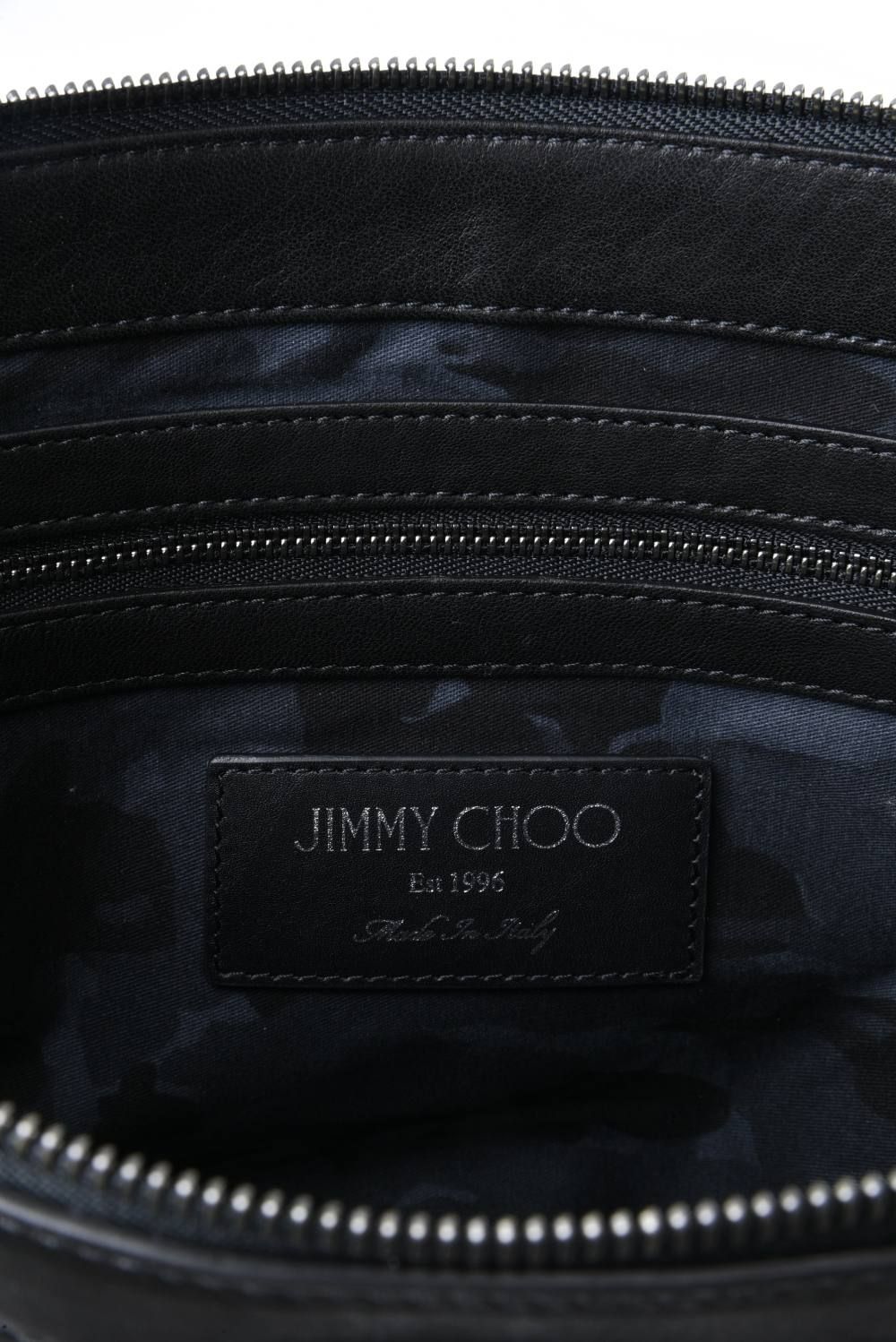 JIMMY CHOO - DEREK-LTR / スタースタッズ レザー クラッチバッグ ...