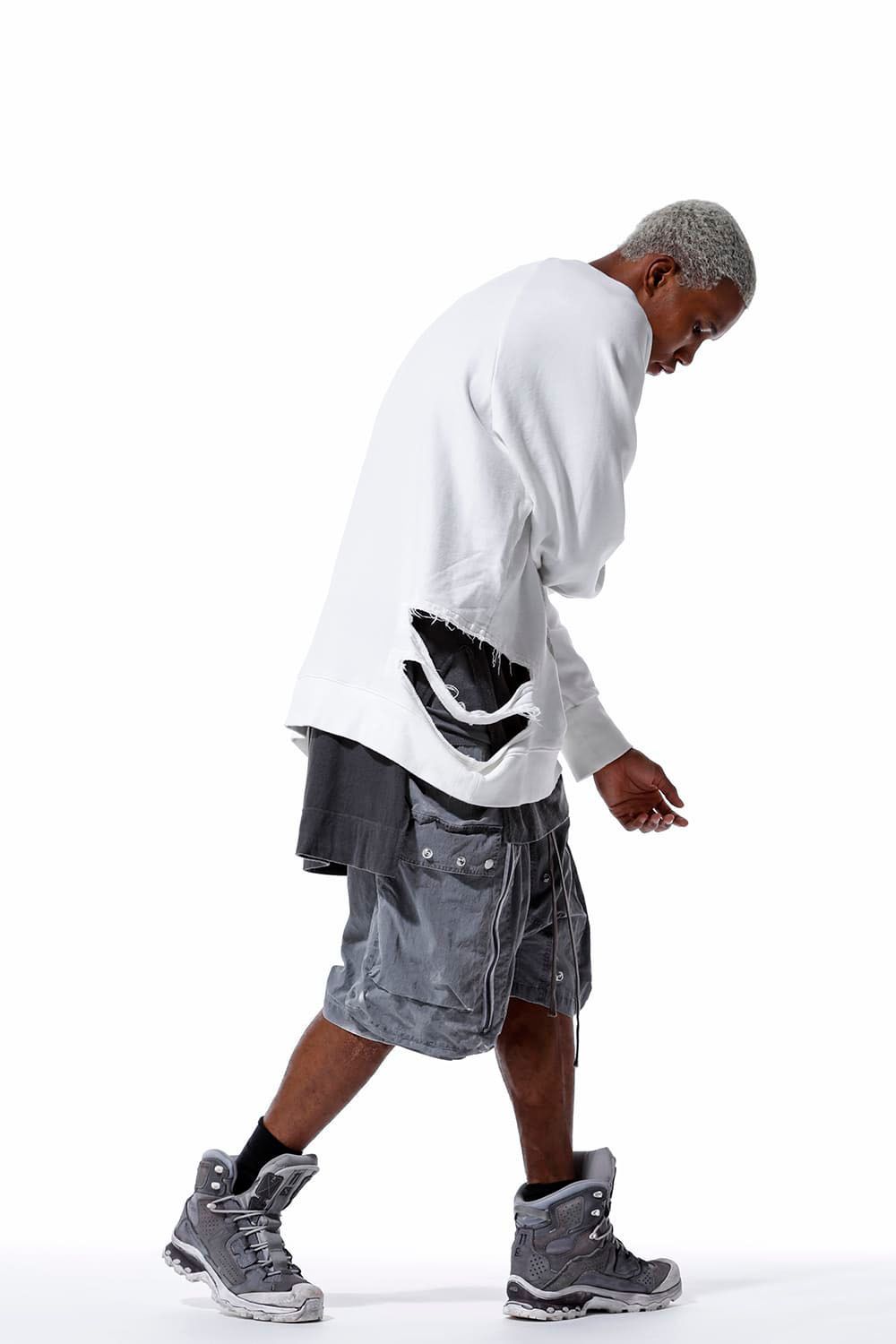 ダストダイビッグポケットショーツ / DUST DYED BIG POCKET SHORTS / グレー