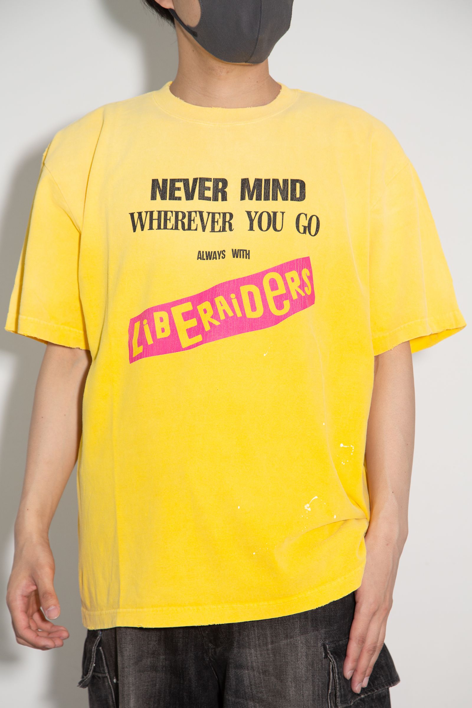 FADED PUNK LOGO TEE / イエロー