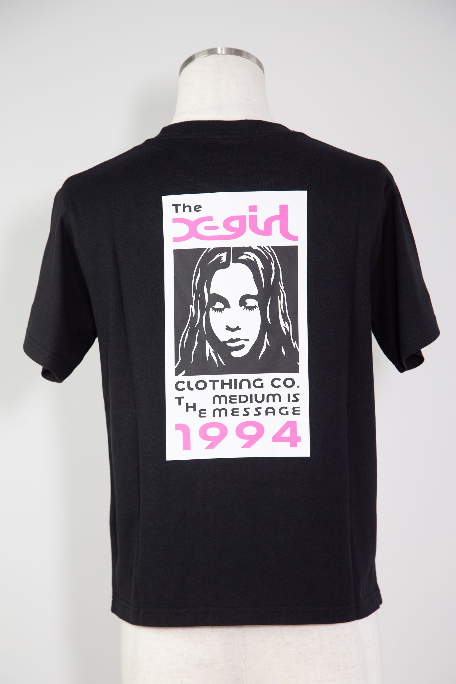 【X-girl】BICOLOR BOX LOGO S/S TEE / black 10102670_1.jpg