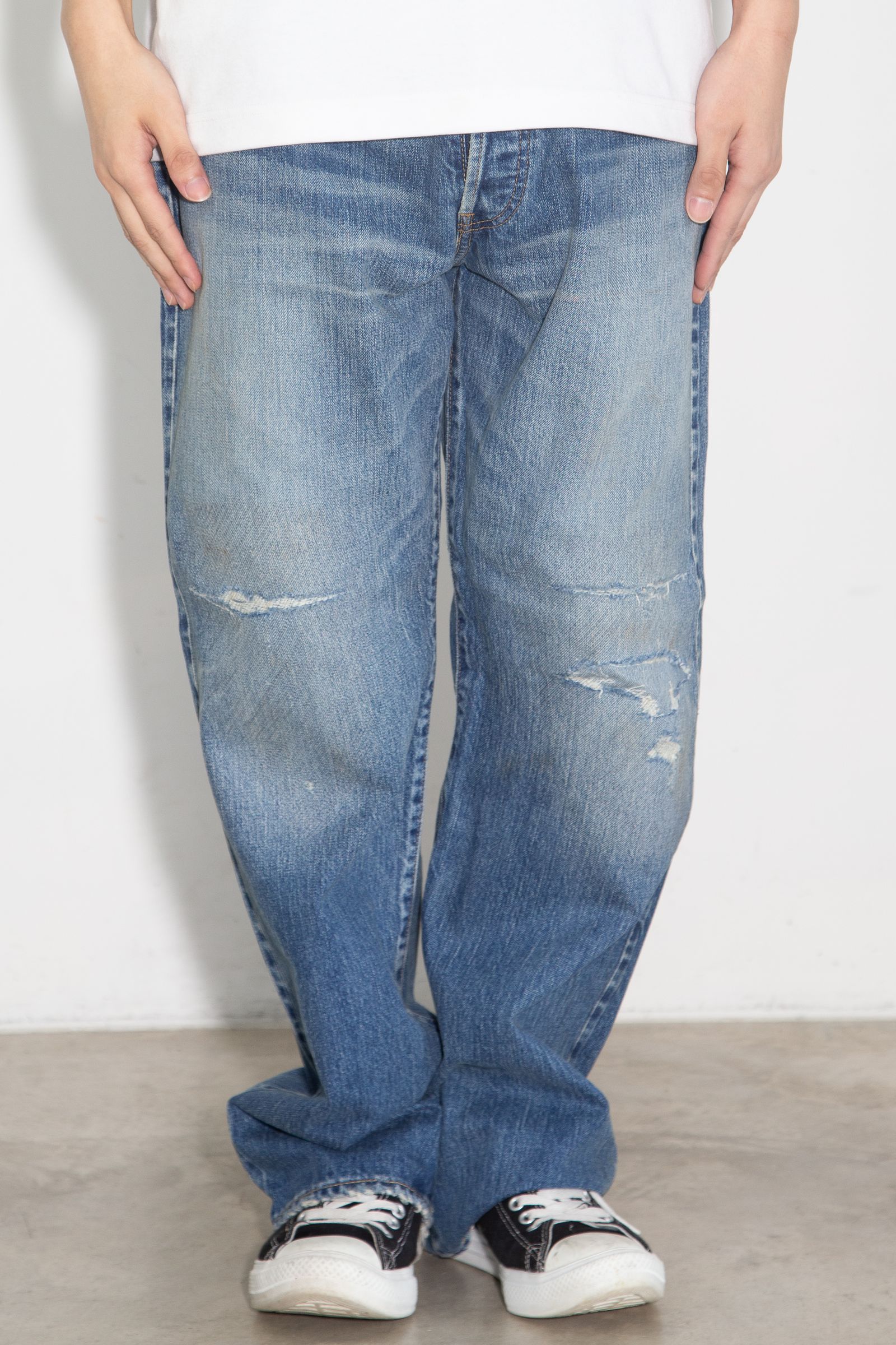 AAR加工 ストレートデニムパンツ / ダークインディゴ