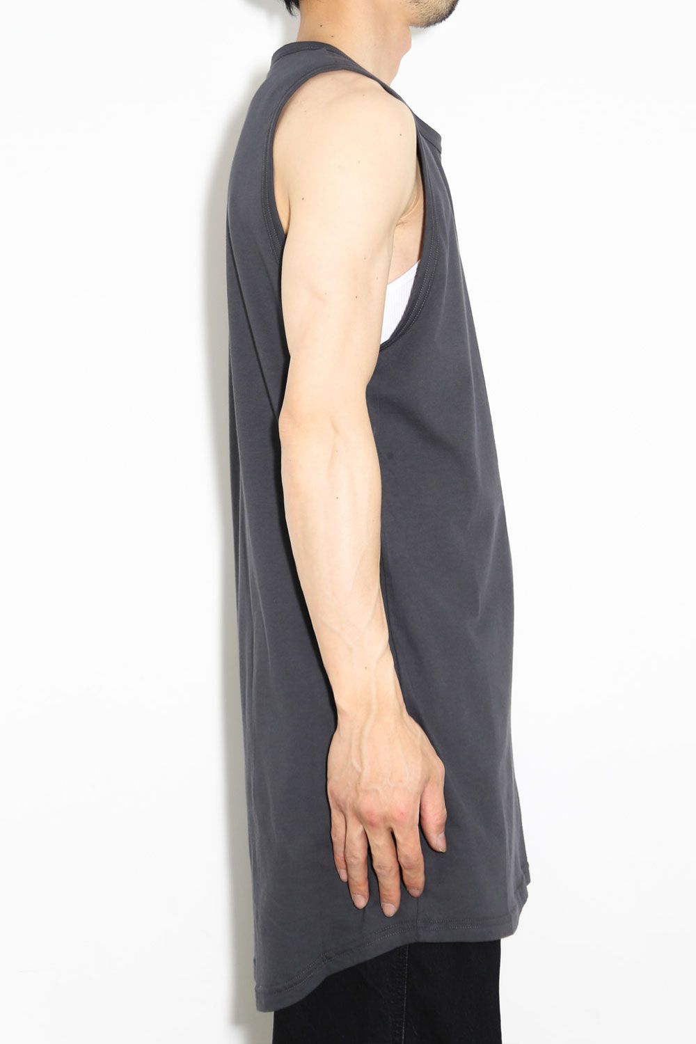 ロングタンクトップ / Long Tank Top / ダークグレー / ag-6083-1