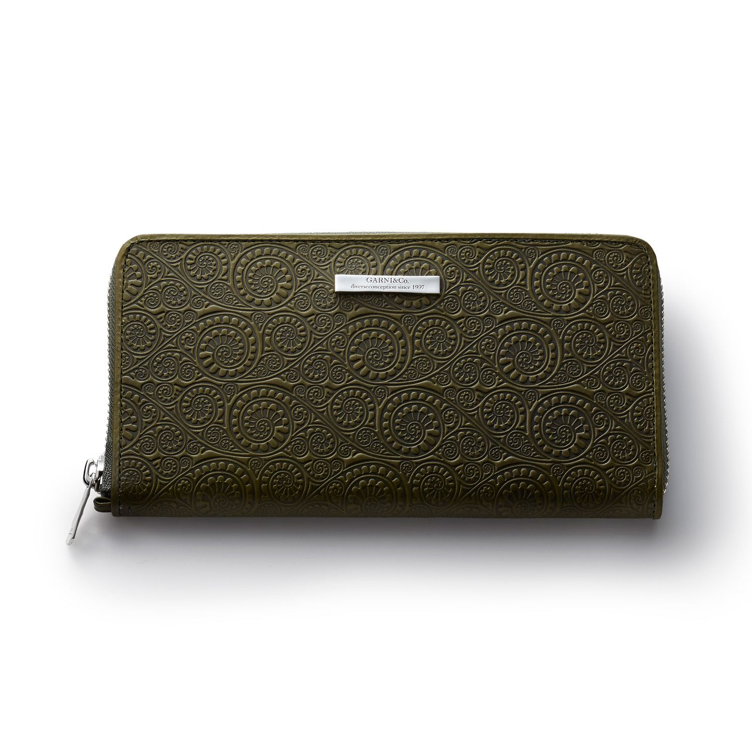 GARNI - `16 Vine Pattern Zip Long Wallet / ブラウン | Tempt