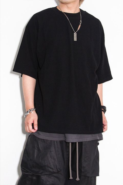 サーフニットオーバーサイズTシャツ / Jumbo Tee / ブラック