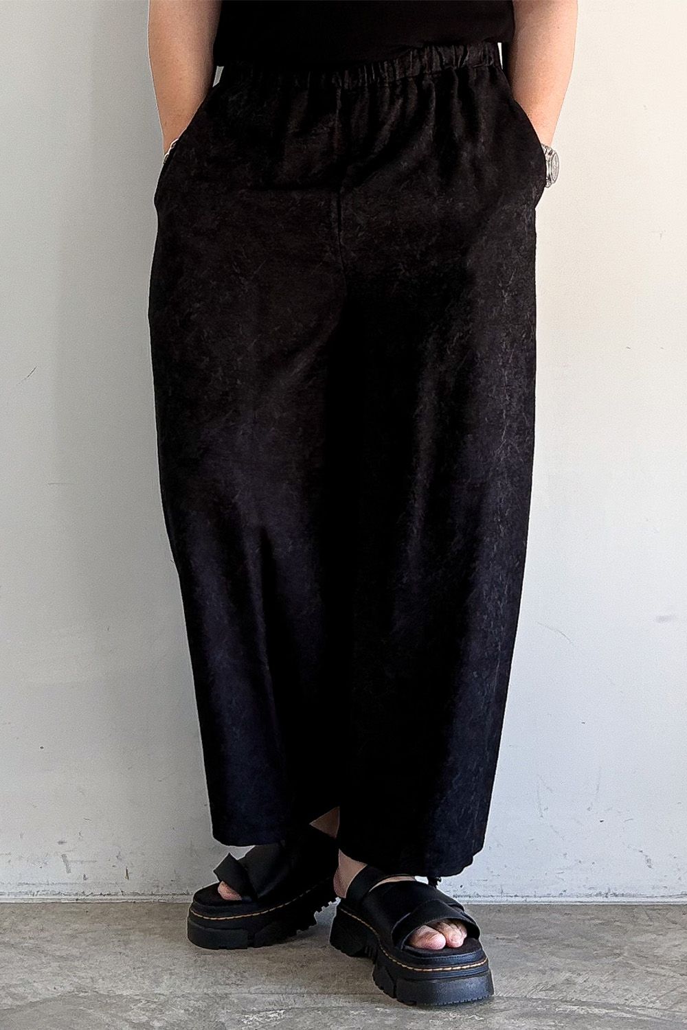 ［ラスト1点 サイズ1］Wide Easy Pants with Hem Button