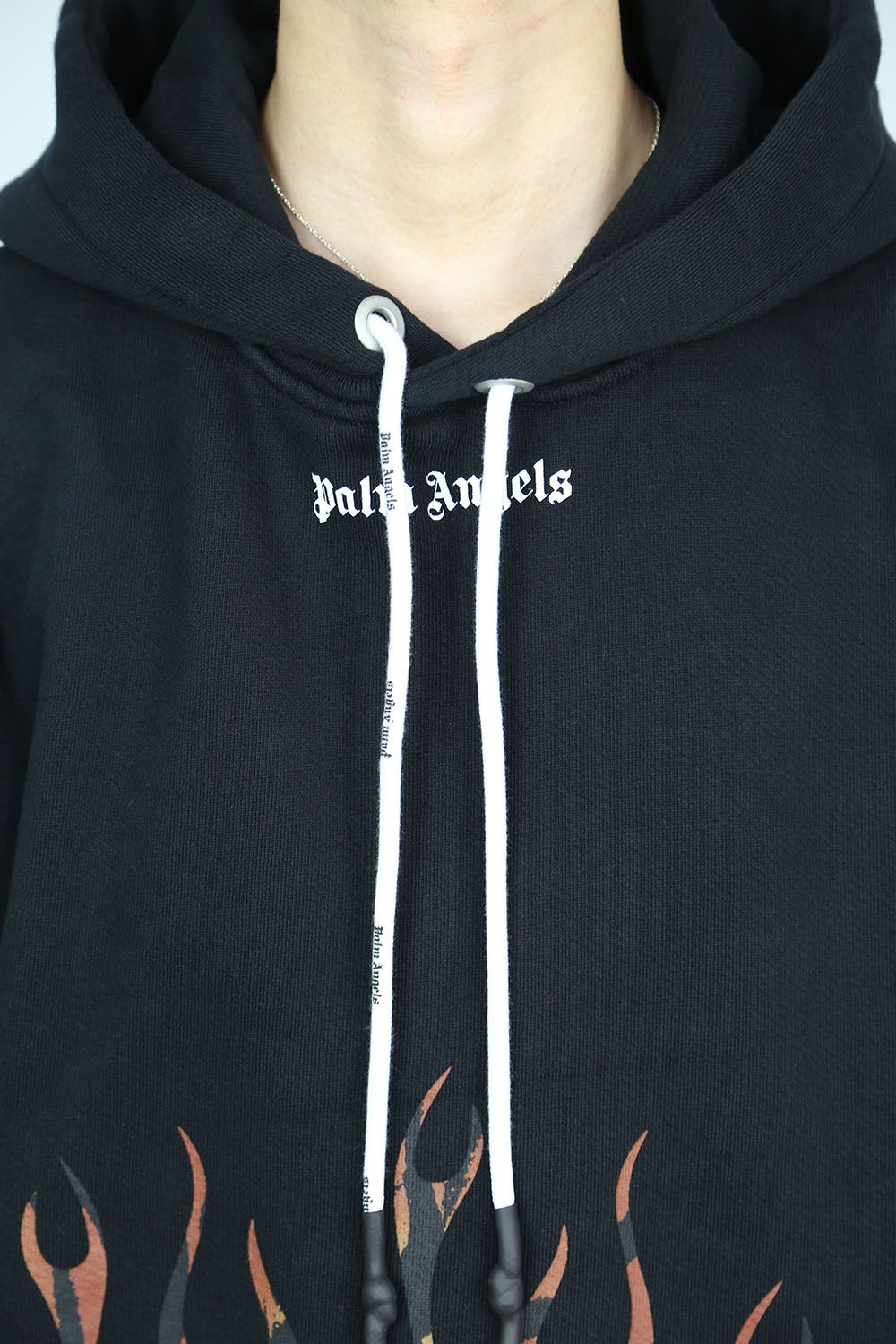 PALM ANGELS - TIGER FLAMES HOODIE / ブラック×オレンジ | Tempt