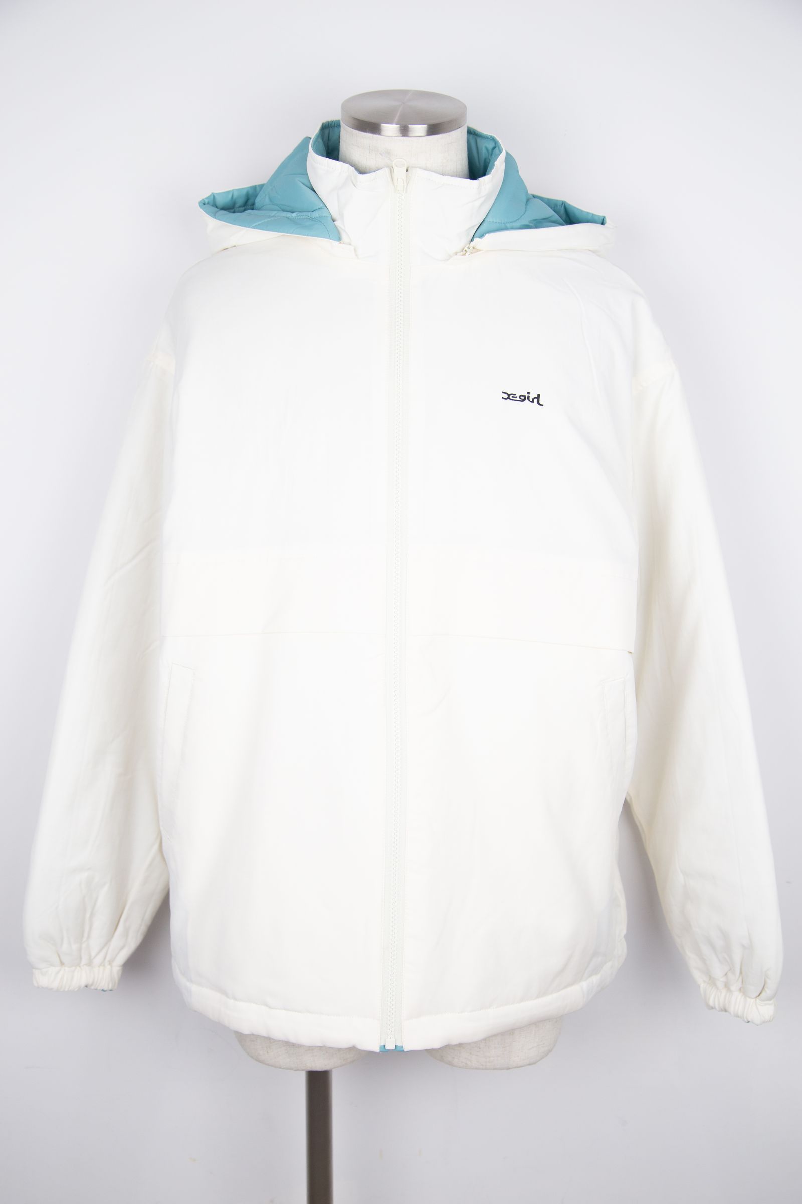 X-girl - REVERSIBLE QUILTED JACKET / ホワイト | Tempt