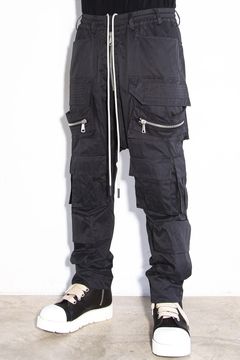 [ラスト1点 サイズ1] ナイロンカーゴサルエルイージーパンツ / Nylon Cargo Sarouel Easy Pants / ブラック / ag-11022-2