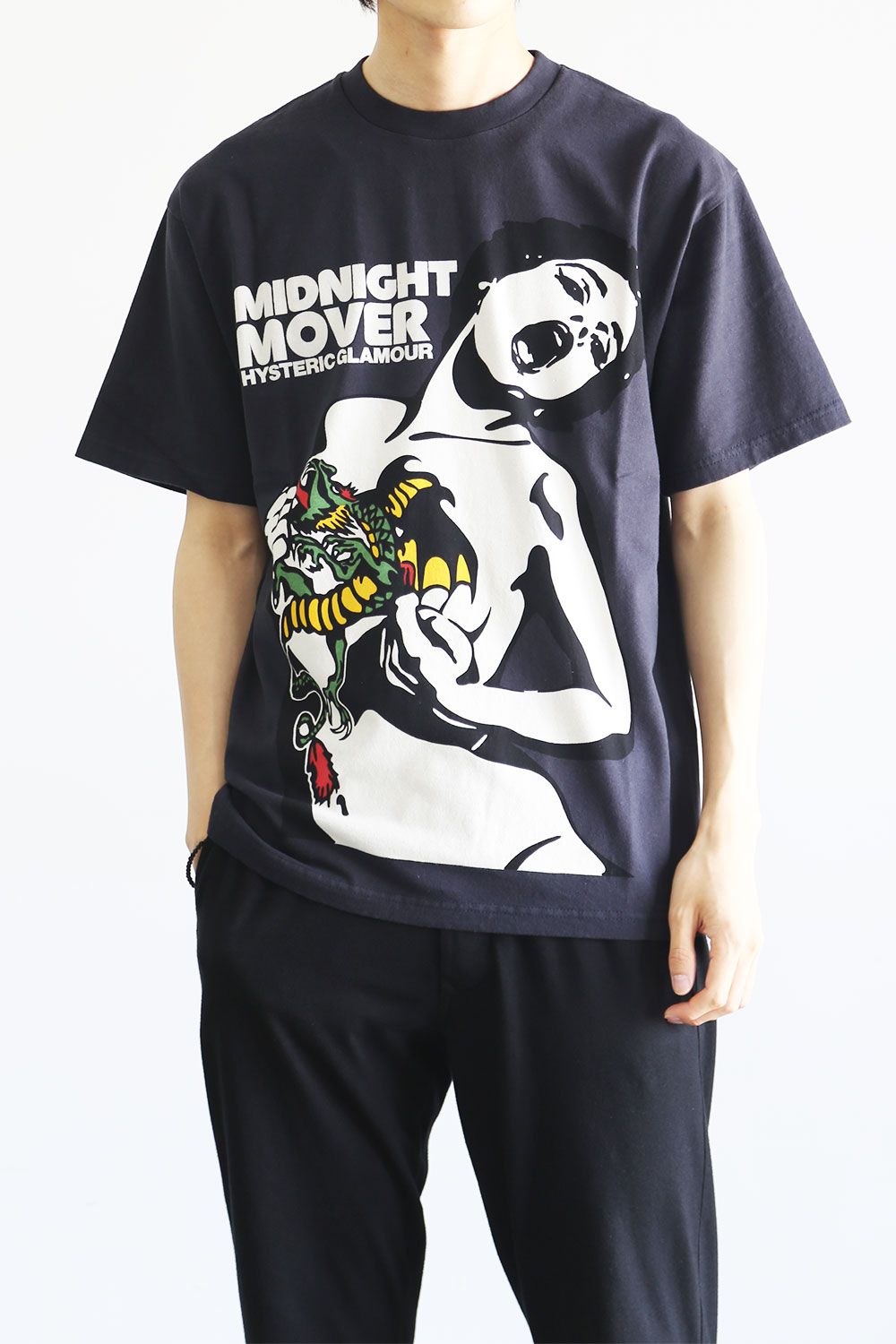 HYSTERIC GLAMOUR - MIDNIGHT MOVER Tシャツ / チャコール | Tempt