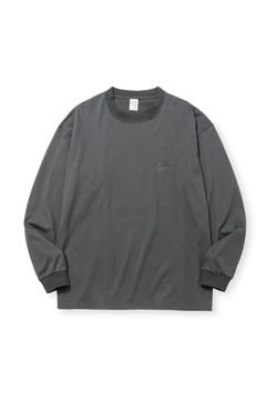 CALEE LOGO DROP L/S TEE / チャコール
