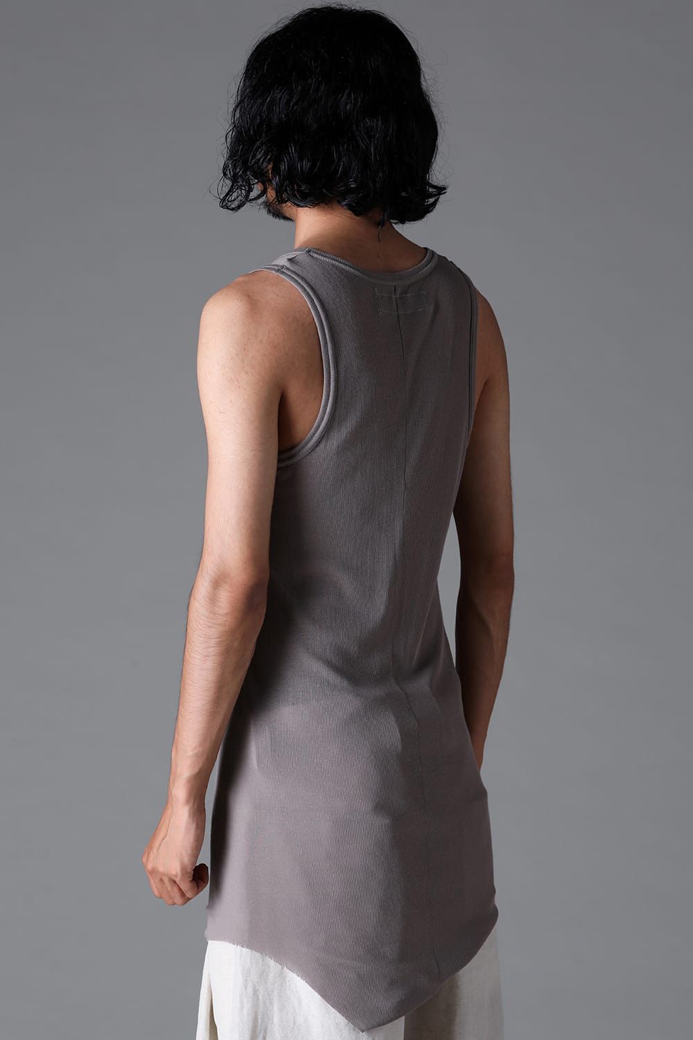 ラウンドリブタンクトップ / RIB TANK / グレージュ / ag-1924-1