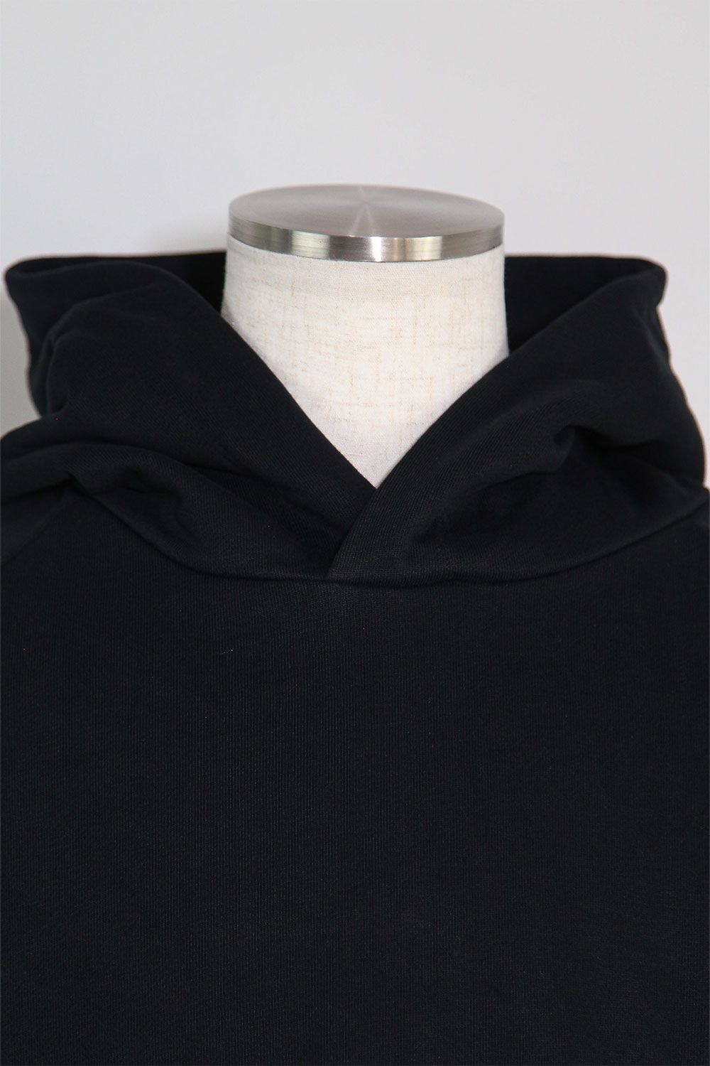 リネンコンビスウェットフーディー / Linen Combi Sweat Top / ブラック / ag-11034