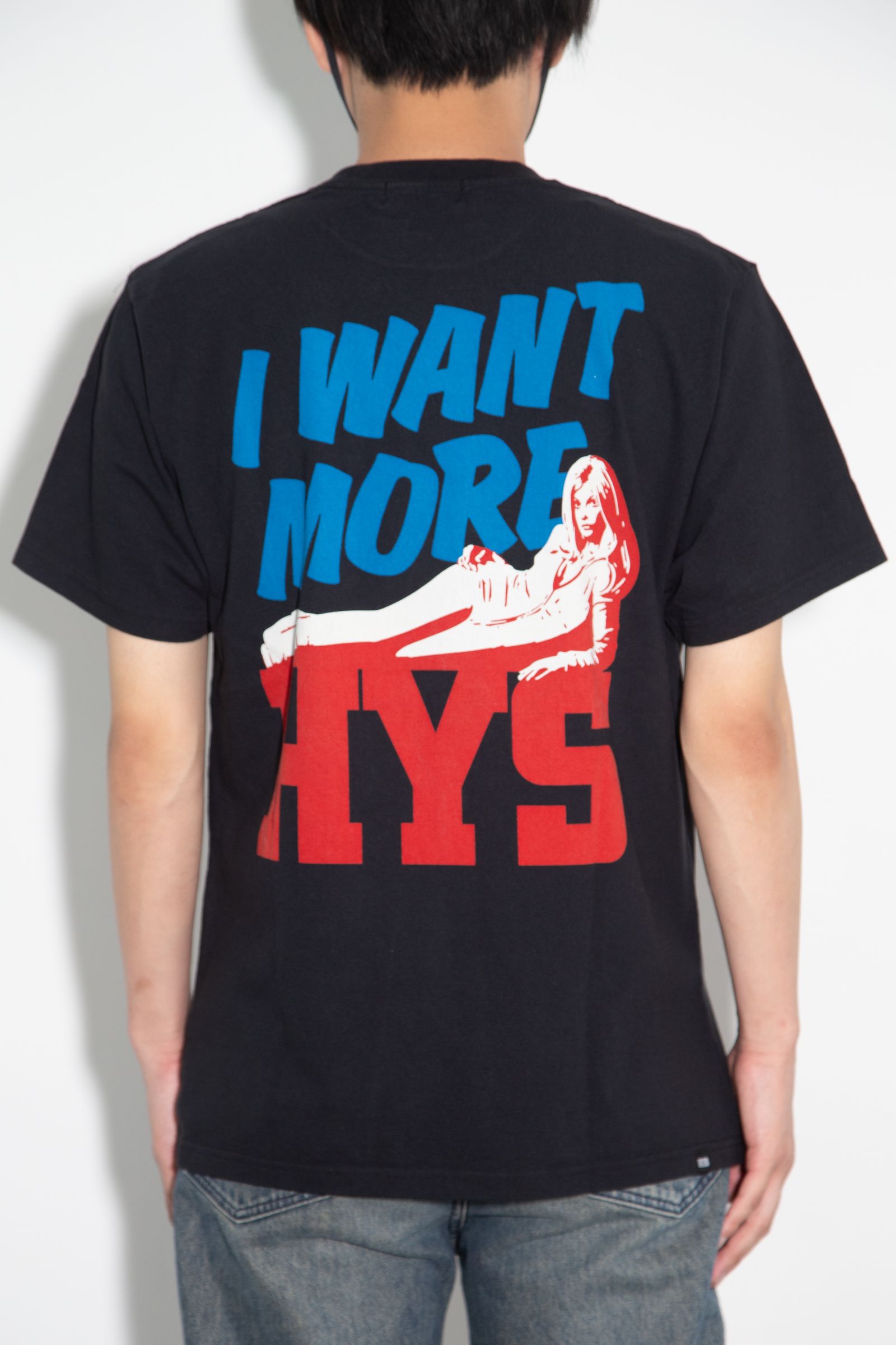 I WANT MORE HYS Tシャツ / ブラック