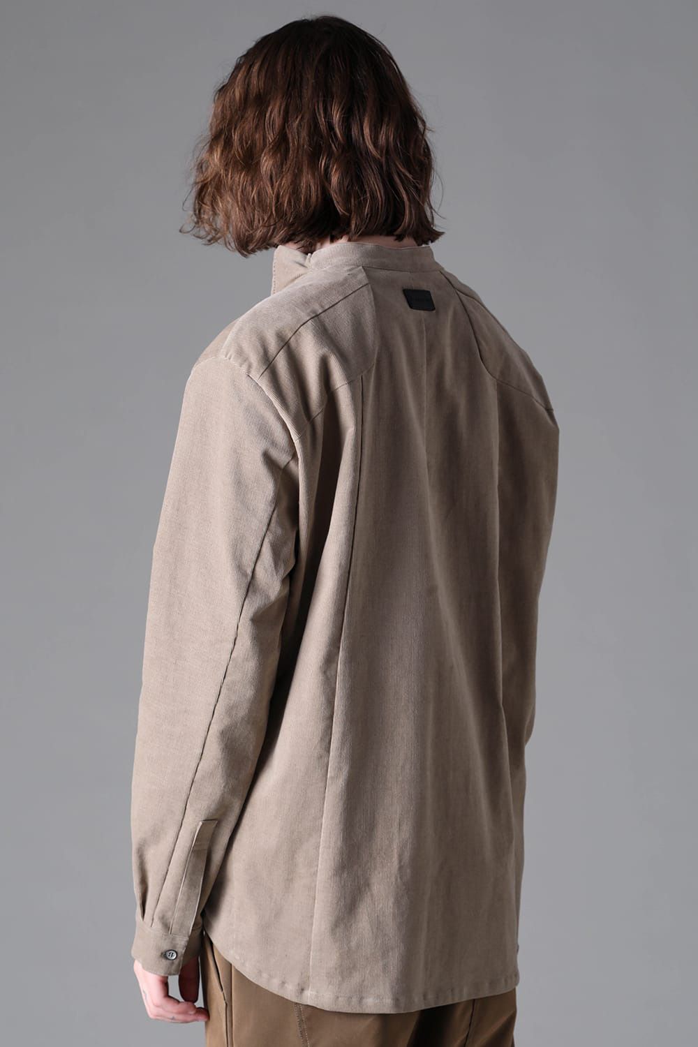 Fluid Corduroy High-Neck Shirts