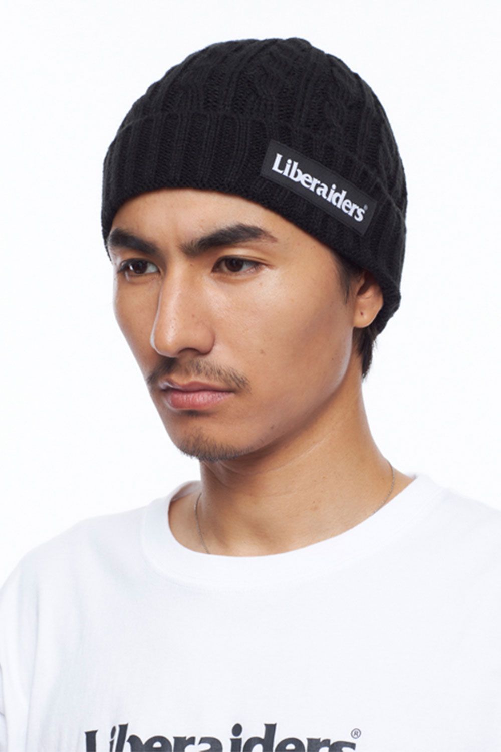 CABLE KNIT CAP / ブラック