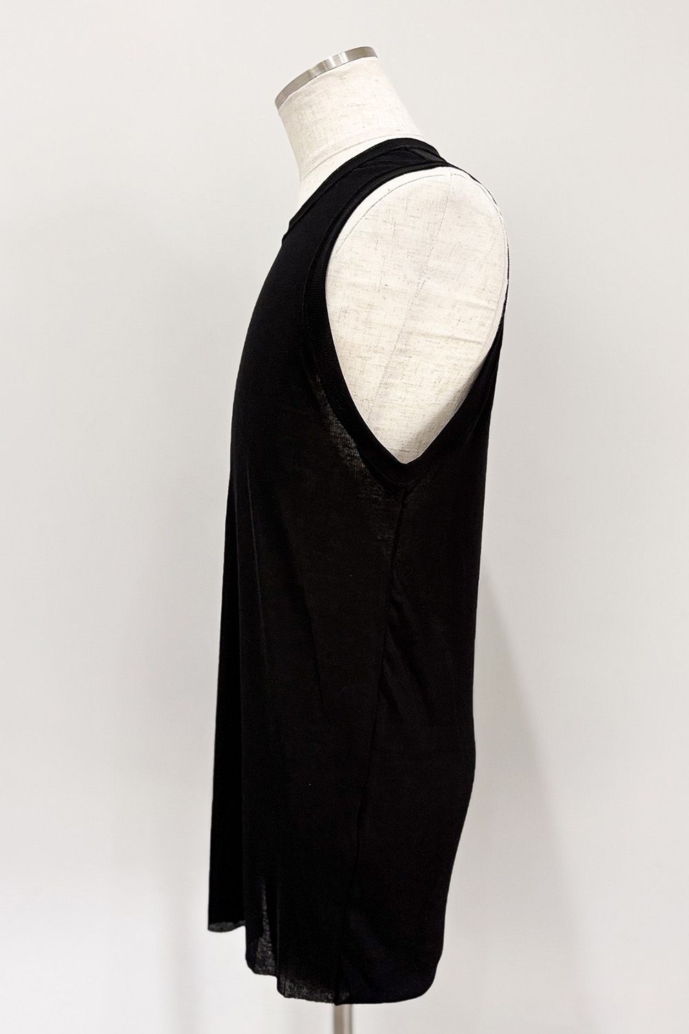 RIB LONG TANK TOP / ブラック