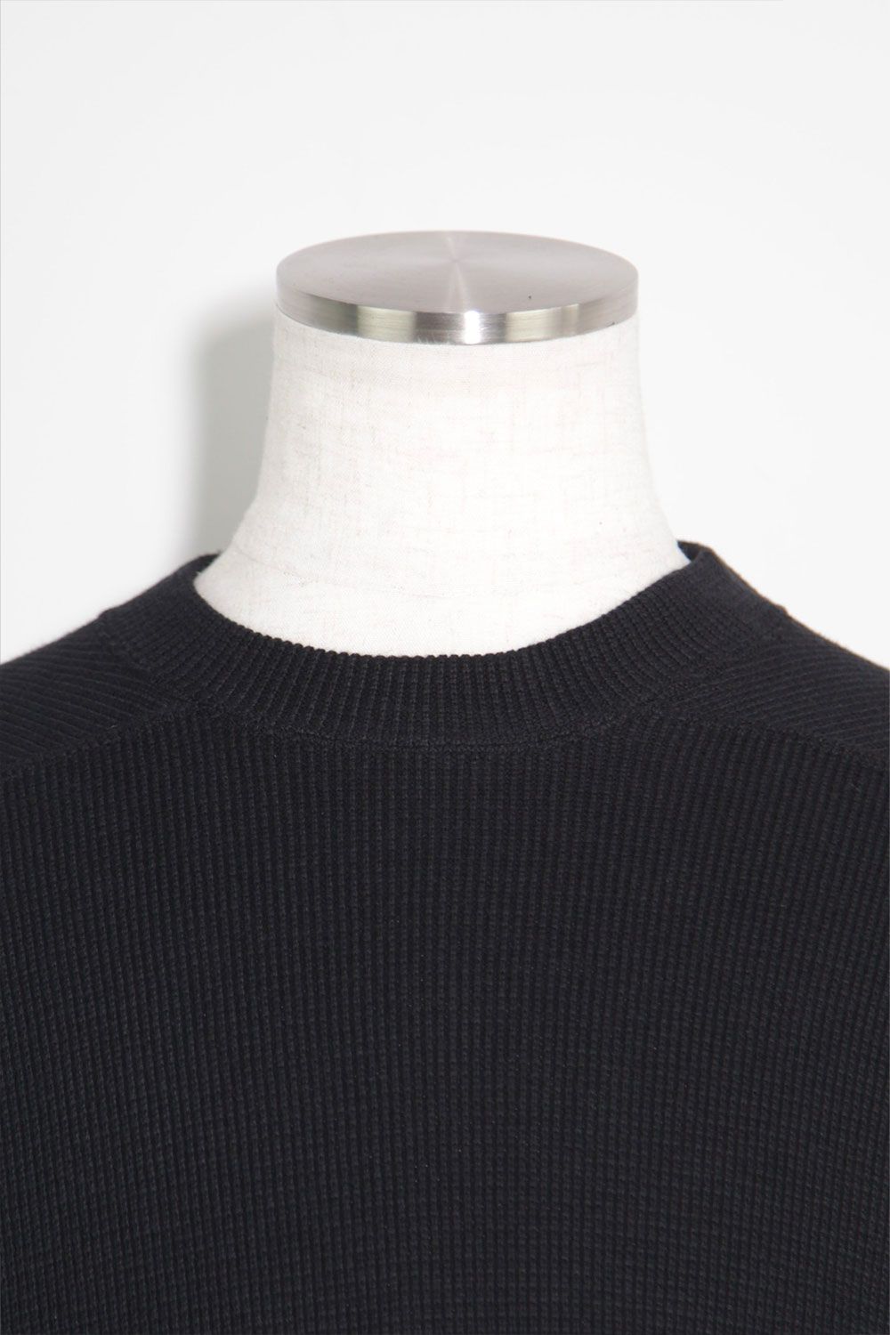 リブニットオーバーサイズトップ / Rib Knit Over Size Top / ブラック / ag-10093-2