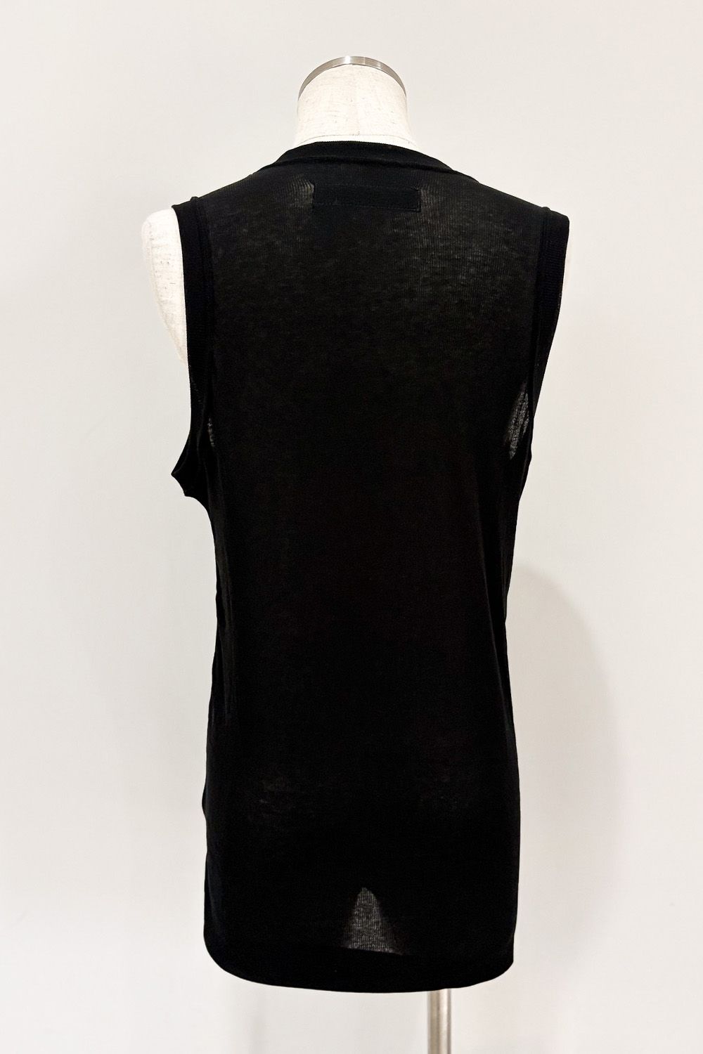 RIB LONG TANK TOP / ブラック