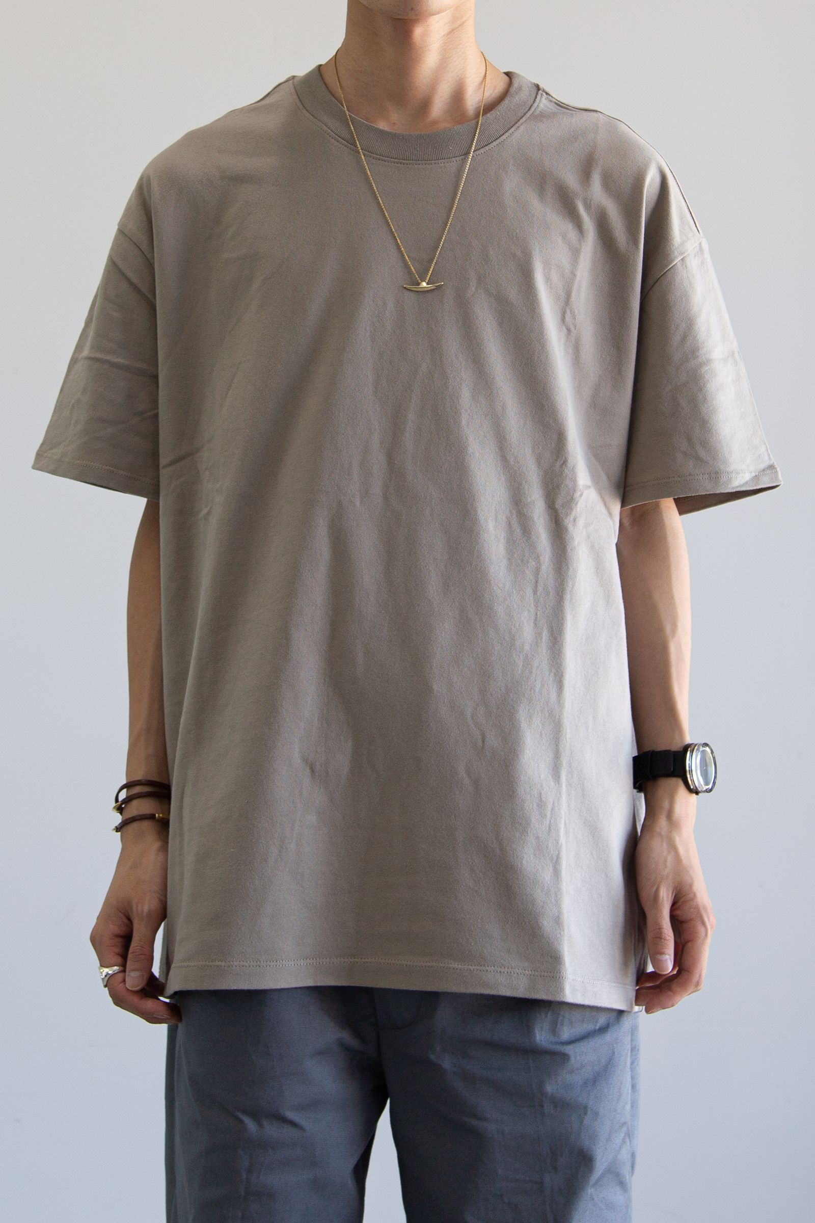 21SS BACK LOGO S/S TEE / モス