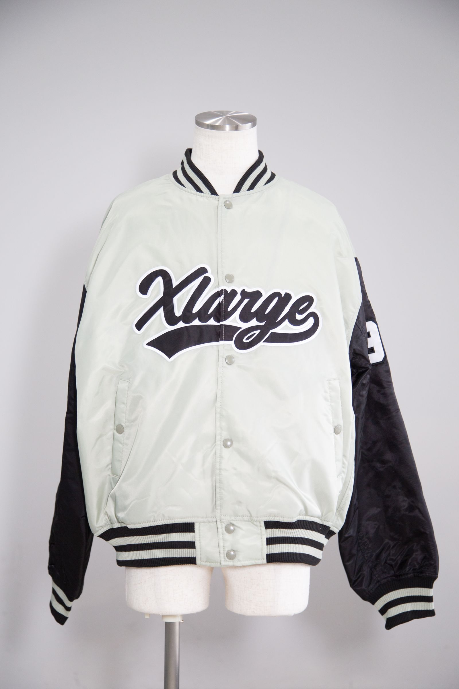 XLARGE - BASEBALL LOGO VARSITY JACKET / グレー | Tempt