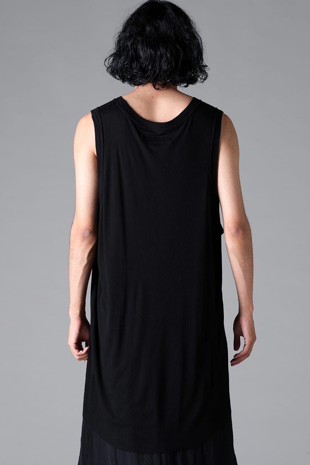 RIB LONG TANK TOP / グレー