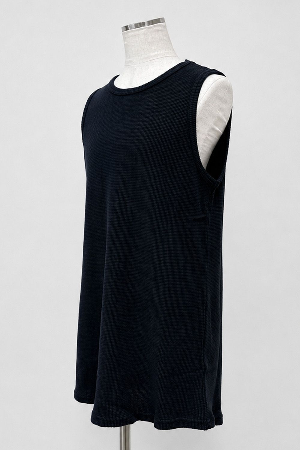 ロング丈ワッフルタンクトップ / Long Length Tank Top / グレー / ag-10096-2