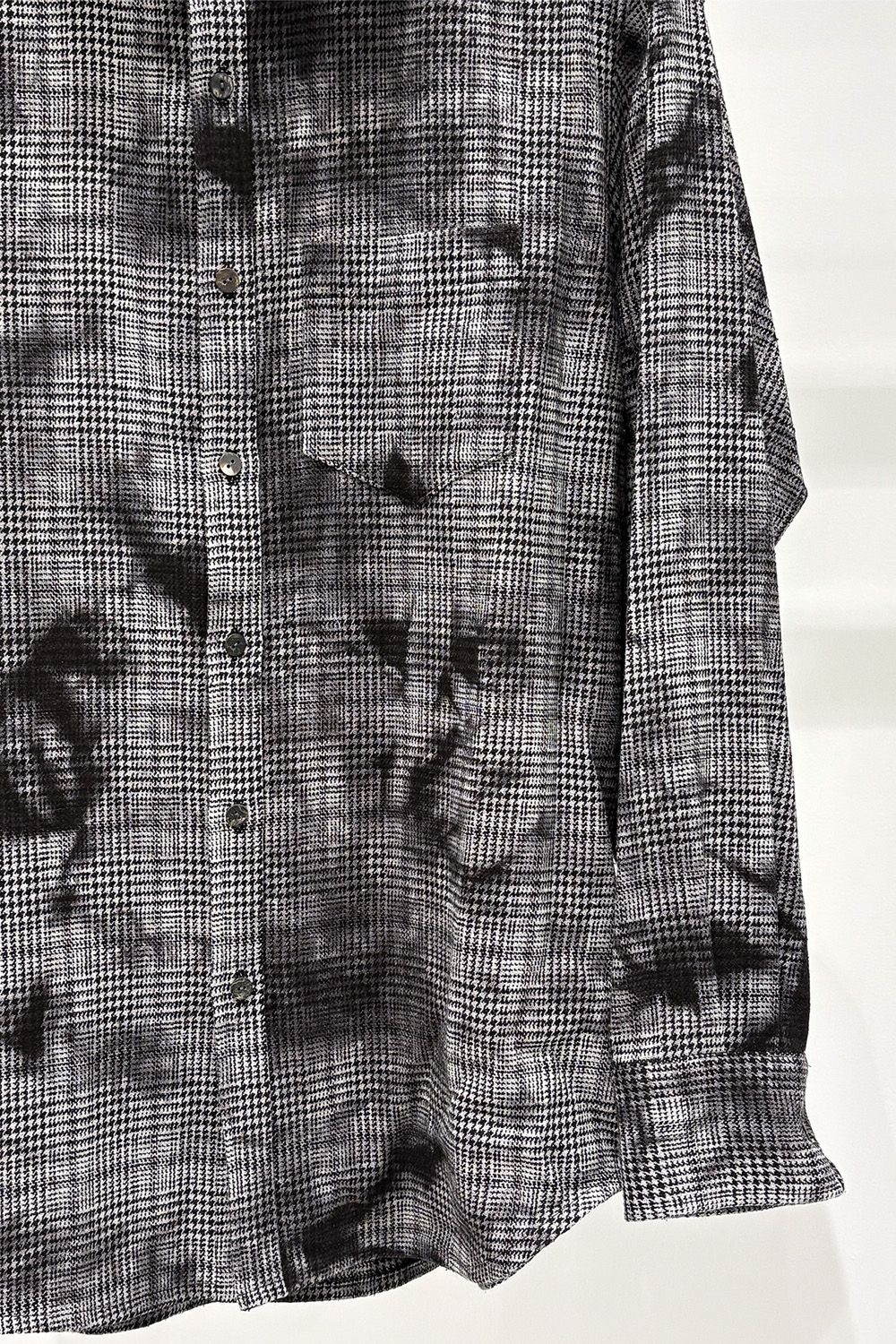 ［ラスト1点 サイズ2］Unevenly Dyed Houndstooth Dress Shirt