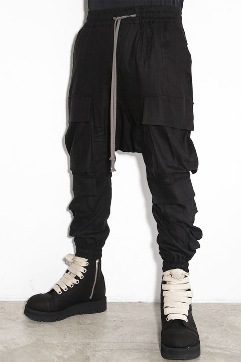 ミリタリーサルエルパンツ / Military Sarouel Long Pants / ブラック / ag-9067