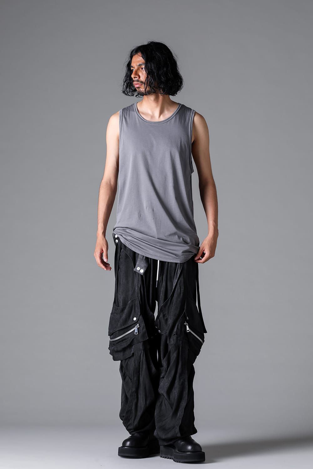 A.F ARTEFACT - ロングタンクトップ / LONG TANK TOP / グレー / ag