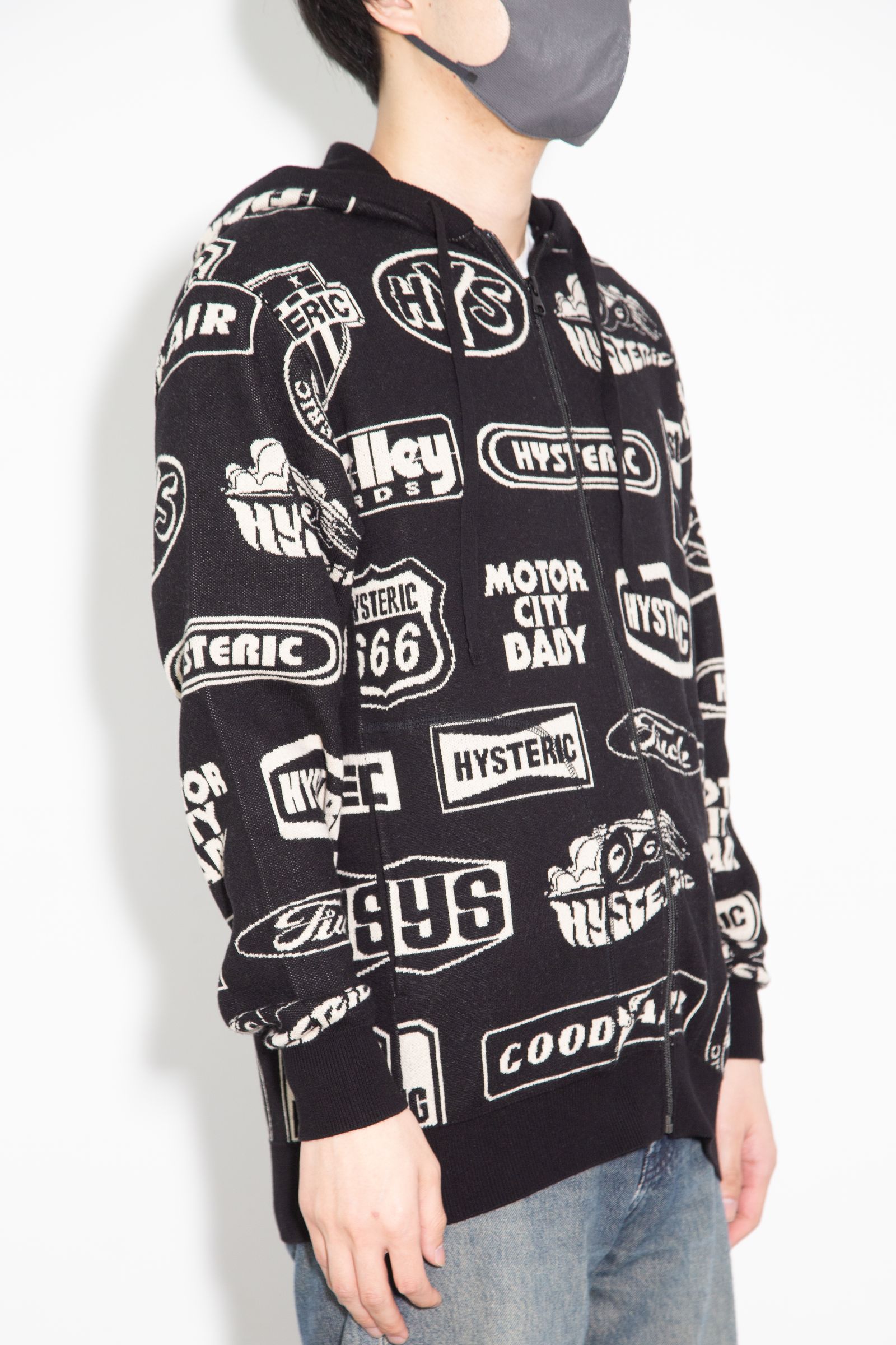 CLASSIC HYS柄 パーカー / ブラック